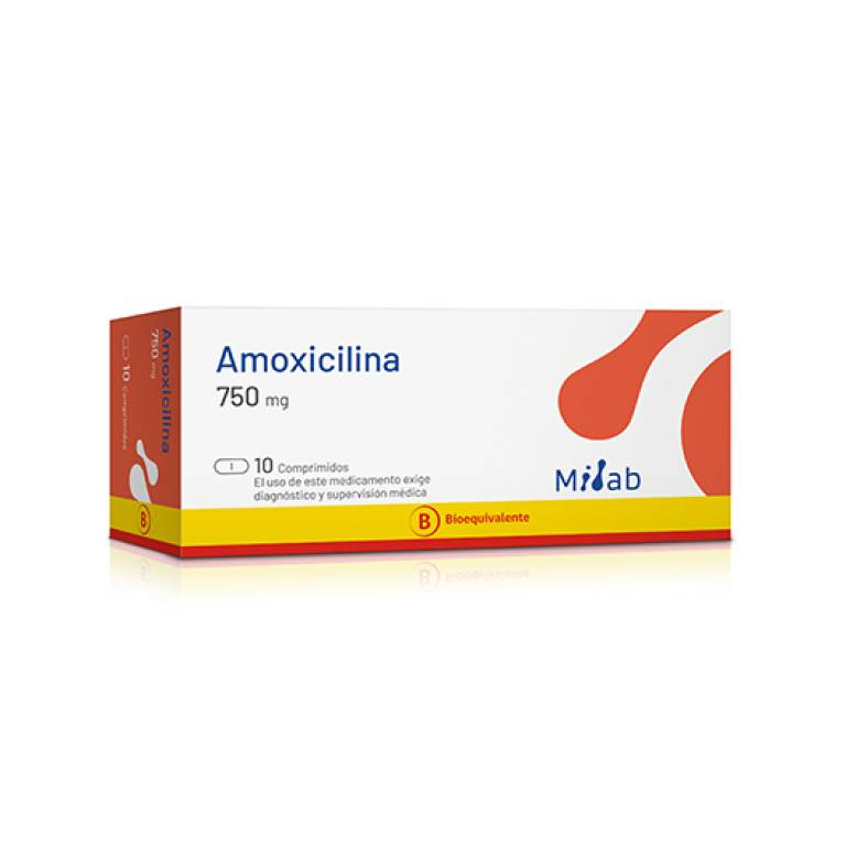Amoxicilina 750 Mg 10 Comp Milab