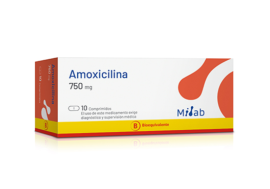 Mockups Design Amoxicilina 750 Mg 10 Comp Milab