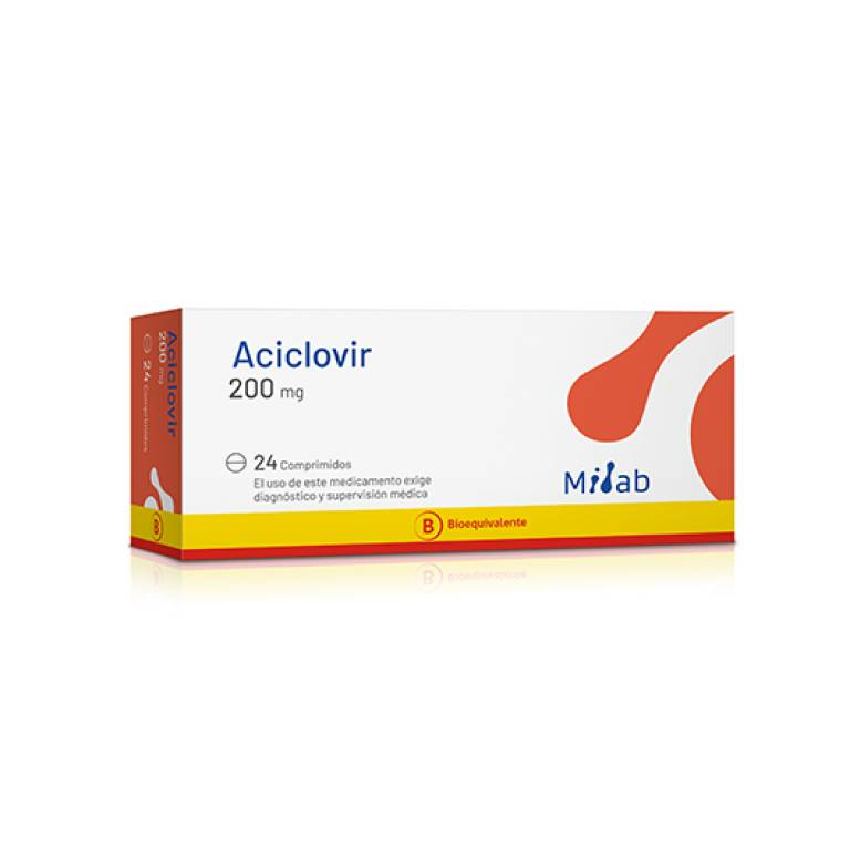 Aciclovir 200 Mg 24 Comprimidos Milab