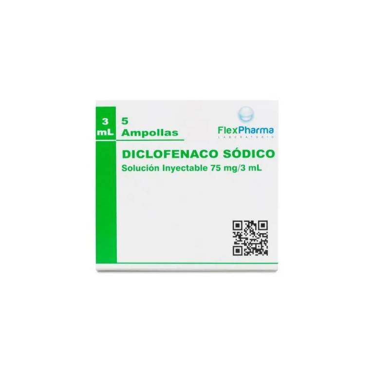 Diclofenaco 75 Mg / 3 Ml 5 Ampollas Flexpharma
