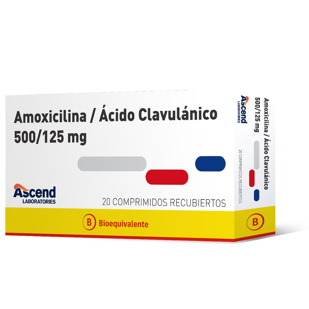 Amoxicilina + Acido Clavul 500Mg /125Mg Ascend Amoxicilina + Acido Clavul 500Mg /125Mg Ascend