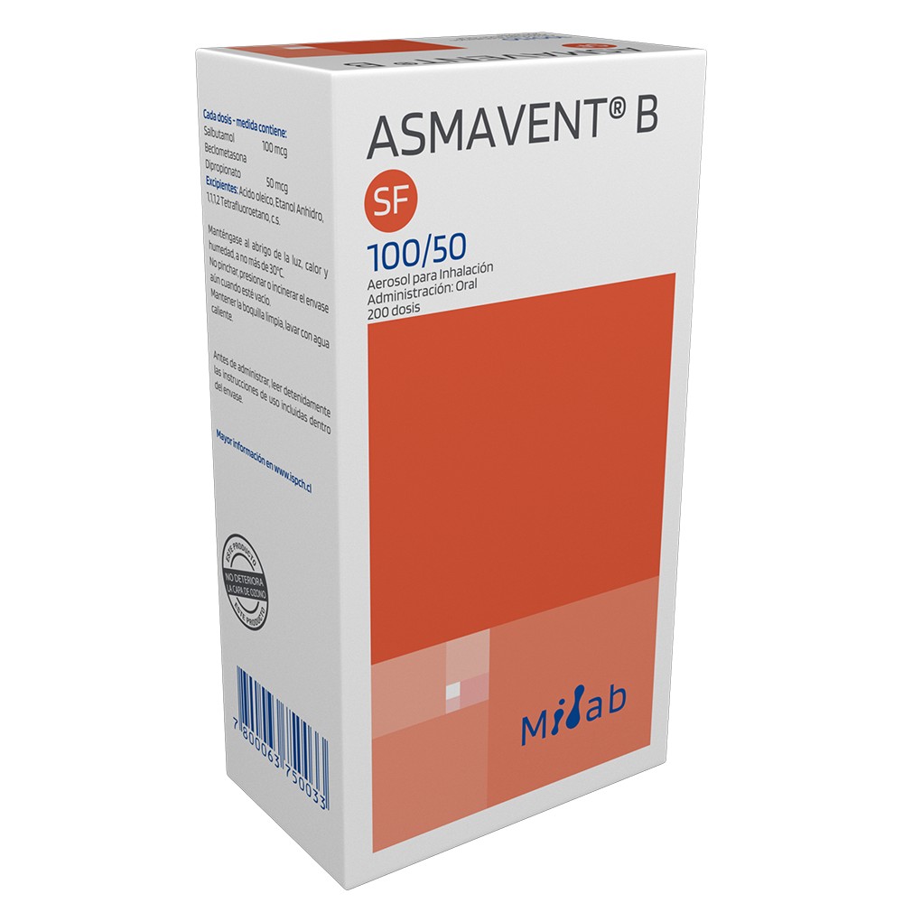 Asmavent B Inhalador Bucal 200 Dosis Milab Asmavent B Inhalador Bucal 200 Dosis Milab