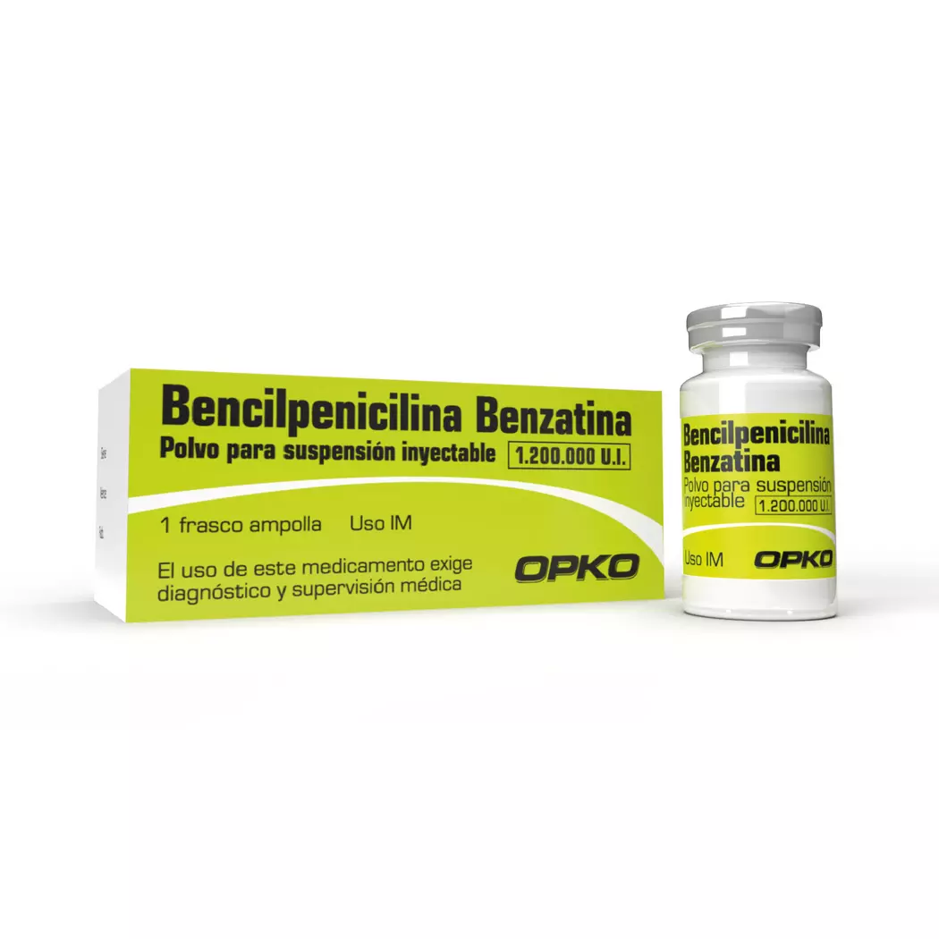 Bencilpenicilina Benzatina Polvo Susp Iny 1.2 U.I Opko Bencilpenicilina Benzatina Polvo Susp Iny 1.2 U.I Opko