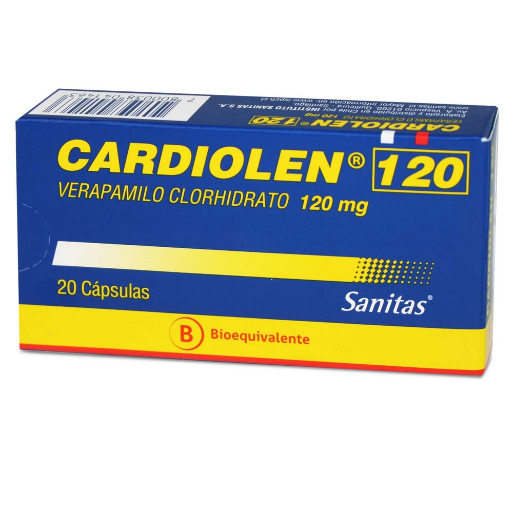 Cardiolen Cap 120Mg (Verapamilo) Sanitas Cardiolen Cap 120Mg (Verapamilo) Sanitas