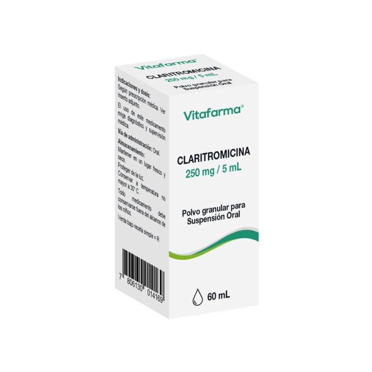 Claritromicina Polvo Susp 250Mg/5Ml Vitafarma