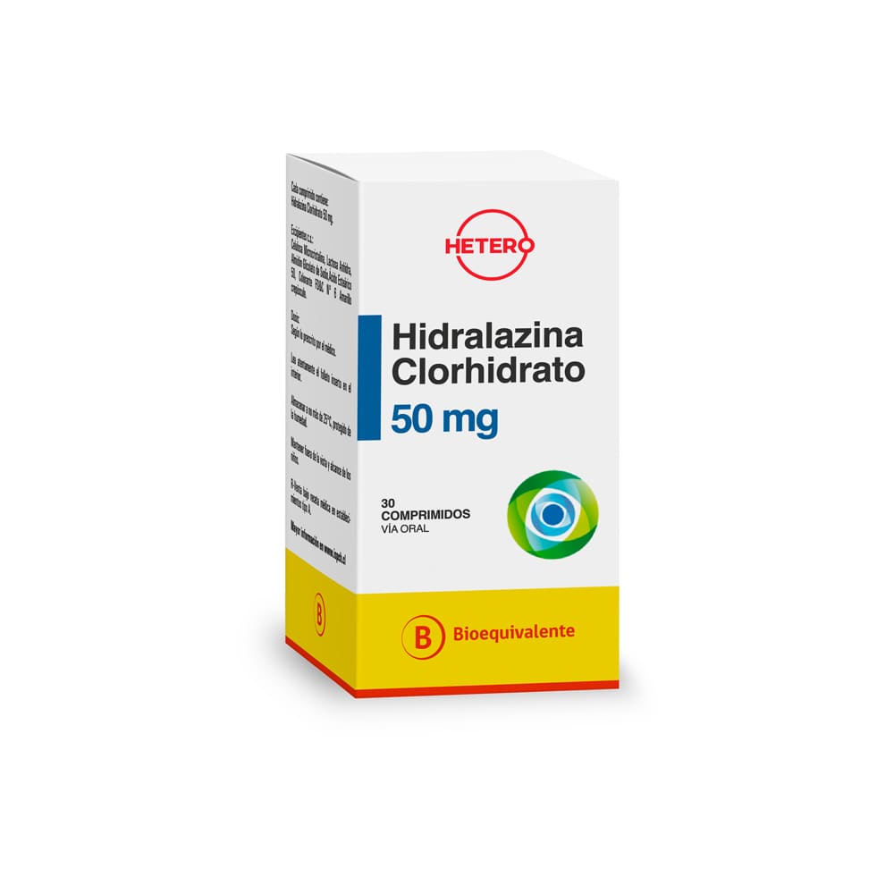 Hidralazina 50Mg X 30 Comprimidos Hetero Hidralazina 50Mg X 30 Comprimidos Hetero