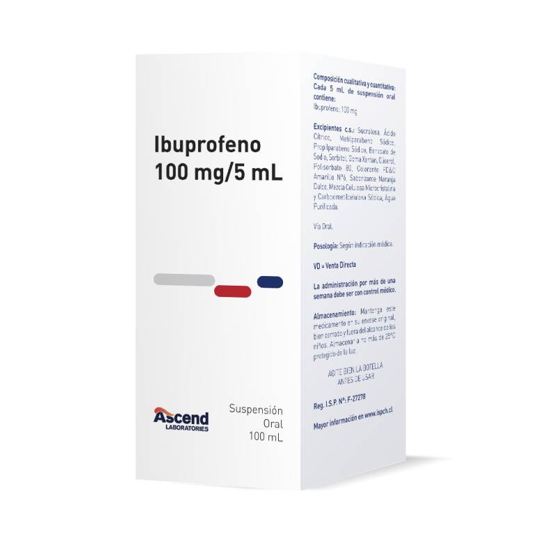 Ibuprofeno 100 Mg / 5Ml Ascend