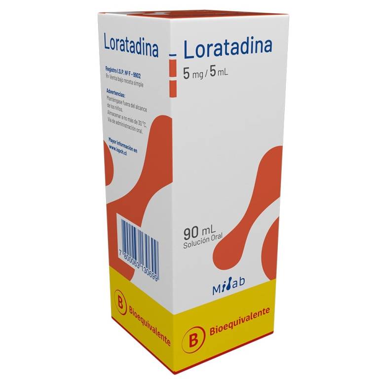 Loratadina Soluc Oral 5Mg /5Ml Milab
