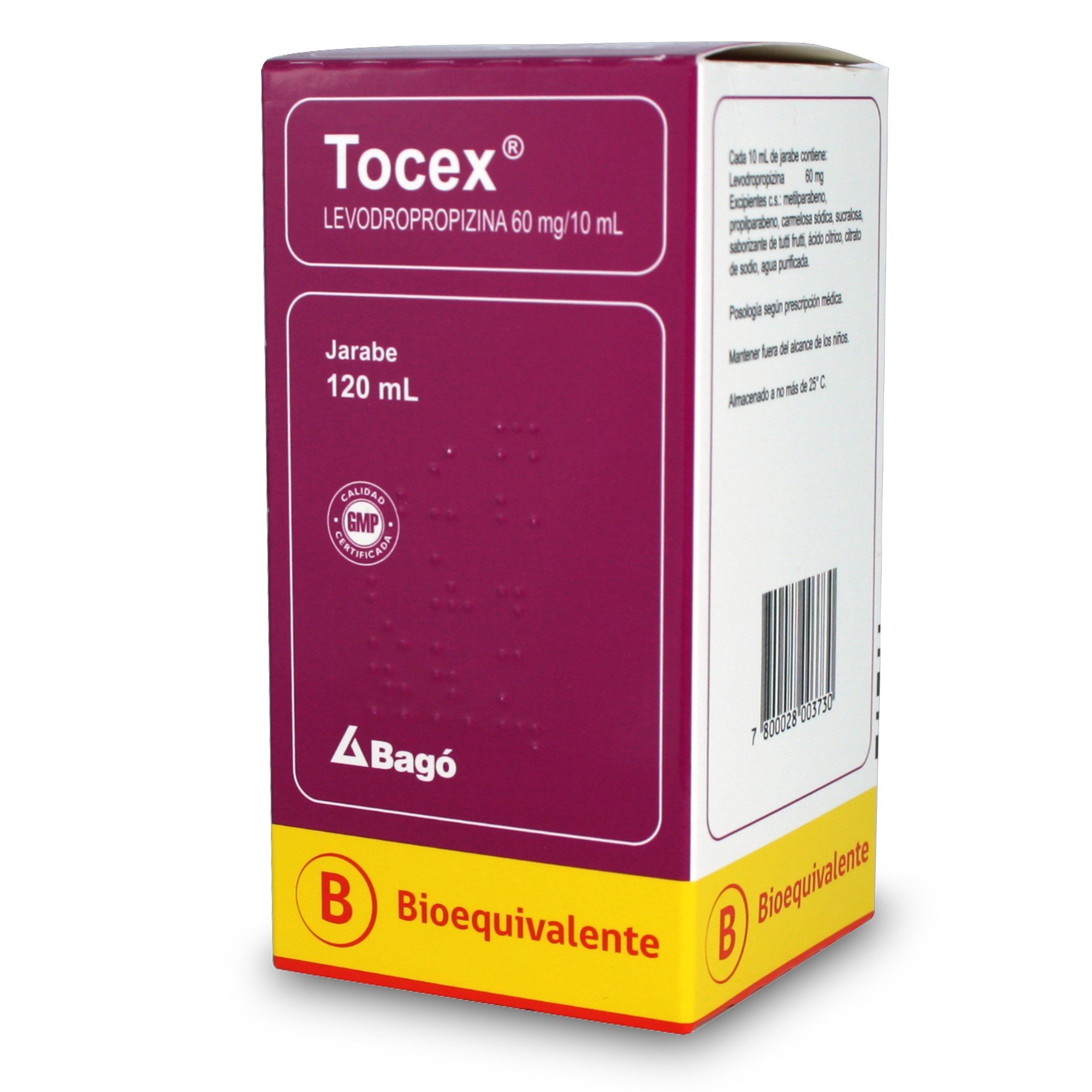 Tocex Jarabe 60 Mg / 10 Ml Bagó Tocex Jarabe 60 Mg / 10 Ml Bagó